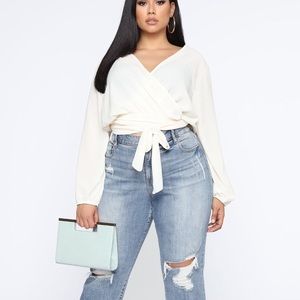 FASHION NOVA wrap top